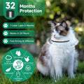 4 Pack Cat Flea Collars, Cat Flea and Tick Treatment, 32 Months Protection Flea and Tick Prevention for Cats, Waterproof Flea Collar for Cats, Black