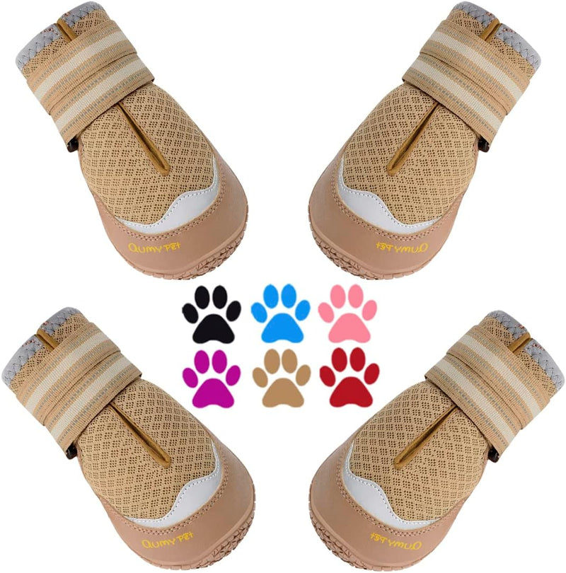 QUMY Dog Shoes for Large Medium Dog Boots & Paw Protectors for Hot Pavement