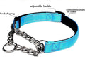 Martingale Collar for Large Dogs, Reflective Chain Dog Collar Green, L