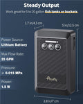 Pawfly Aquarium Lithium Battery Powered Air Pump USB Rechargeable Oxygen Pump Portable Live Bait Aerator Pump for Outdoo