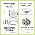 Magnetic Hamsters Feeding Set Freestanding Water Bottle Food Bowl for Glass Tanks, Suitable for Syrian Dwarf Hamsters Ge