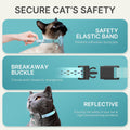 AirTag Cat Collar Breakaway, Reflective Cat Collar Compatible with Apple AirTag 1st & 2nd Gen, Hidden Holder with Bell, Lightweight Water-Resistant Strap for Adult Cats, AirTag Not Included