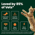 VetriScience Healthy Hip & Joint Chews, GlycoFlex Glucosamine and Green-Lipped Mussel Joint Support Supplement for Cats, Promote Mobility and Protect Joints, Chicken, 60 Count