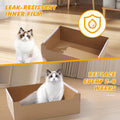 4 PCS Disposable Litter Boxes for Cats, Foldable Cardboard Cat Litter Box, Portable Waterproof Travel Litter Box for Cats（16.7x12.8x5.3 Inch）