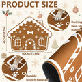 Janinka 24"x18" Gingerbread House Christmas Pet Feeding Mat, Pet Essentials