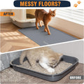Cat Litter Mat, 34"x22" Waterproof Silicone, Litter Trapping