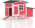 GOJOOASIS Chicken Coop for 2 Chickens Raised House with Ramp & Nesting Box