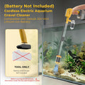 HiTauing Aquarium Gravel Cleaner, Cordless/Corded 6 in 1 Electric Fish Tank Vacuum Cleaner Compatible with Dewalt 20V Ba