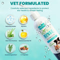MEDUWEDU Dog Ear Cleaner, Dog Ear Care Liquid, Dog and Cat Ear Cleaner to Eliminates Ear Odour, Dirt and Debris Pet Ear 