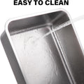 Stainless Steel Litter Box Kitten,Metal Cat Litter Box Low Entry,4" H