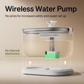 PETLIBRO Cat Water Fountain Stainless Steel Tray, Wireless Pump Cat Fountain, Ultra Quiet Pet Water Fountain, 2.5L Autom