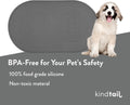 KindTail Dog & Cat Food Mat - Waterproof, Food-Grade Silicone Pet Placemat for Feeding & Water Bowls - Raised Edges Protect Floors - Non-Slip Grip - Dishwasher Safe - 19 x 11 Inches, Light Green
