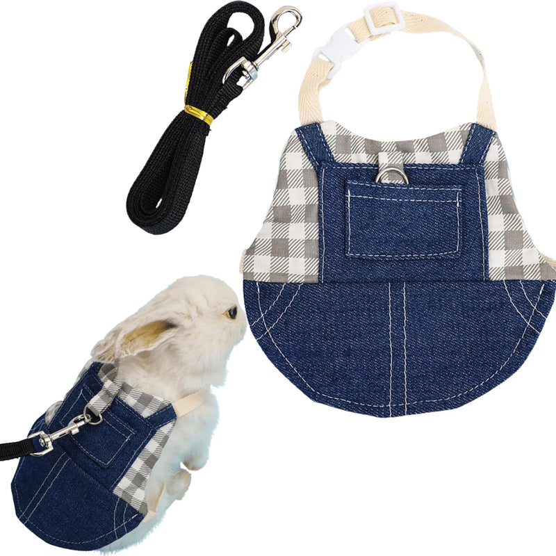 Rabbit Harness Leash Set Escape Proof Clothes for Small Pets
