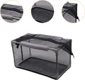 Aquarium Breeder Net Isolation Box Nylon Mesh with Hollow Foam Floatation Rods Versatile with Zipper for Fish Spawn Hatc