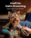 oneisall Dog Clippers Low Noise, 2-Speed Quiet Dog Grooming Kit Rechargeable Cordless Pet Hair Clipper Trimmer Shaver for Small and Large Dogs Cats Animals (Gold)