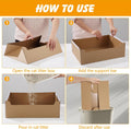 4 PCS Disposable Litter Boxes for Cats, Foldable Cardboard Cat Litter Box, Portable Waterproof Travel Litter Box for Cats（16.7x12.8x5.3 Inch）