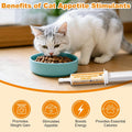 Appetite Stimulant for Cats, High Calorie Gel Cat Weight Gainer with Vitamins, Minerals & Omega Fatty Acids, Energy Support for Kittens & Senior Cats Not Eating, Weak, Recovering, 100cc