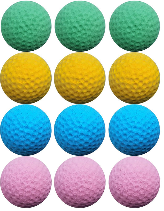 GINFH Cat Golf Balls for Indoor Kitten Toys - Interactive Sponge Foam Soccer Balls (Mixed)