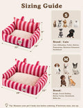 Cat Couch, Reversible Pet Sofa for Indoor Cats – 2-Sided Cat Sofa with Oxford Fabric and Plush Fleece, Washable Small Do