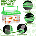 LemonRoad 15 Pcs Plastic Reptile Terrarium Carrier Cage