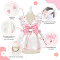 Dog Dresses for Small Dogs Girl Female Dog Cat Clothes Dress Cute Cotton Extra Summer Clothes Bow Decor Printed Love Bir