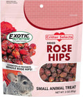 Exotic Nutrition Dried Rose HIPS (3 oz.) - Healthy Natural Treat - Chinchillas, Guinea Pigs, Rabbits, Prairie Dogs, Degu