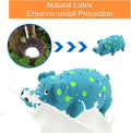 Andiker Dog Squeaky Toy, Dots Latex Dog Chew Toys with a Oinks Sound Squeaker Grunting Pig Dog Toy Durable Self Play 8" 