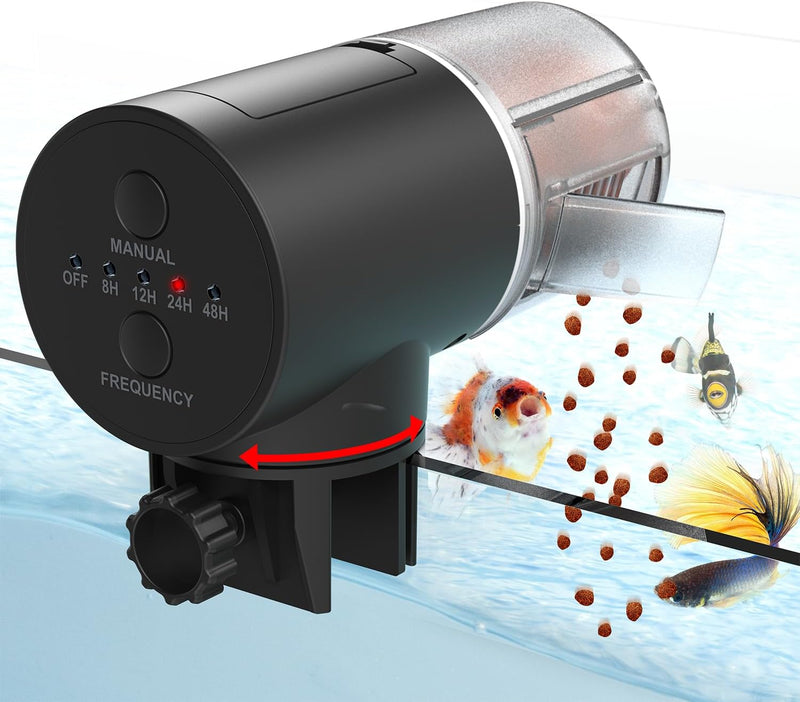Automatic Fish Feeder Dispenser for Aquarium, 200ml Large Capacity