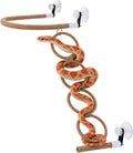 Reptile Climbing Rope Ladder with Strong Suction Cups Natural Hemp Vine Hammock & Window Bird Perch Swing for Corn Snake