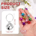 PATIKIL 24 PCS Dog Bell, Mini Cat Bell Small Pet Collar Bells Keychain Cute Bulk Metal Loud Jingle for Dog Collar Charm Pendant Necklace DIY Crafts Christmas Tree Decorations