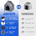 Dog House Outdoor Large Dog House 48 Inch Weatherproof Kennel with Bed