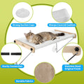 HoneyGuardian Cat Window Prech,Metal Support from Below with 4 Suction Cups, pet Bed, cat Window Hammock for Large Cats and Kittens