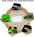 Ceramic Reptile Food Bowls, Reptile Water Food Dish (White, Medium-2Pack)