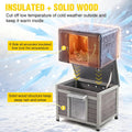 AIVITUVIN Cat House Outdoor Insulated Feral Kitty Shelter with Liner Keep Warm for Winter,Waterproof Cat House for Cats,