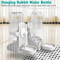 kathson Rabbit Water Bottle, 17oz Hanging Water Fountain Automatic Dispenser No Leak WaterFeeder for Bunny Chinchilla Gu