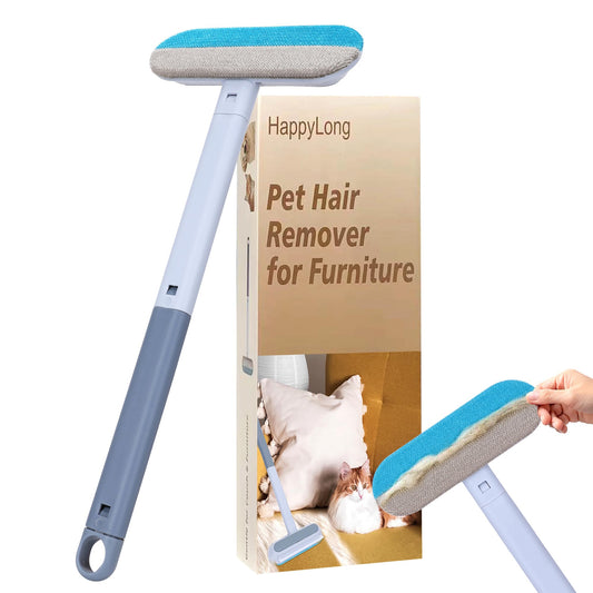 HappyLong Pet Hair Remover for Furniture, 17.3Inch, Reusable Lint Brush for Dog and Cat Hair - Multifunctional Fur Removal Tool, Gentle on Couches, Carpets, Car Seat, Clothes, Bedding