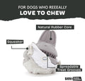 Barkbox Super Chewer Tough Dog Chew Toys for Aggressive Chewers, Plush 2 Toys in 1 (Hare Raiser - Large)