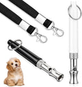 2 Pack Adjustable Ultrasonic Dog Whistle, Dog Training Whistle with Lanyard