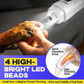 Whisper-Quiet Dog Nail Grinder, 50% More Powerful 6-Speed Pet Nail Trimmer with LED Display & 4 LED Lights, 3 Grinding Bits, No Over-Cutting, Stress-Free Grooming for Dogs, Cats & All Sensitive Pets