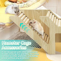 PINVNBY Hamster Burrow Tunnel Hideout Wooden Hamster Climbing Ladder Toy Cage Decor Accessories for Gerbil Mice or Other