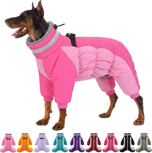 Full Body Dog Coat Warm Dog Jacket with Legs for Medium Dogs