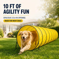 Dog Agility Tunnel, 10 FT Long x 23.6 Inch Diameter Large Dog Tunnel, 420D Oxford Fabric Foldable Training Equipment wit
