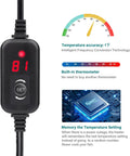 hygger Submersible Aquarium Heater, 100W 150W 200W 300W Adjustable Fish Tahk Heater with Temperature Controller, LED Dis