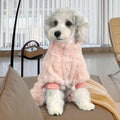 XPUDAC Dog Sweater, Dog Winter Clothes for Small Medium Dogs Girl Boy Fleece Pet Pajamas for Winter Christmas, Peach-Sma