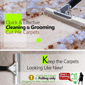 Pet Hair Carpet Rake, Multi-Surface Brush & Broom for Fluffy Rugs & Carpets