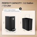 Dog Poop Trash Can with Scooper, 12L Outdoor Metal Waste Bin for Yard