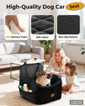 Ishineon Dog Car Seat for Small/Medium Dogs, Detachable Washable Dog Booster Car Seat Under 35lbs, High-Support Memory Foam,Travel Bed with Storage Pockets