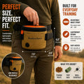 Dog Treat Pouch, Auto-Close One-Hand Access Training Treat Bag with Adjustable Waist Belt, Hands-Free Reward Pouch for D