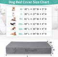 COSHNIBI Dog Bed Covers Replacement Washable,Waterproof Dog Bed Cover with Zip and Carry Handle for Dog/Cat