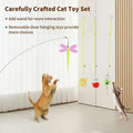 Janbenty Interactive Cat Toys, 8 Assorted Teaser Refills, 3 Indoor Cat Hanging Toy and 1 Interactive Wand Suitable for Indoor Cats